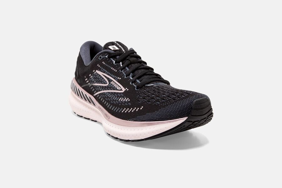 Glycerin GTS 19 Road Brooks Running Shoes NZ Womens - Black/Pink - JGKXDR-405